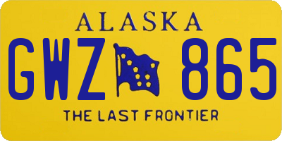 AK license plate GWZ865