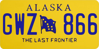 AK license plate GWZ866