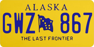 AK license plate GWZ867