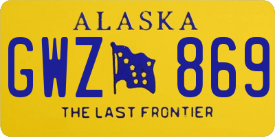 AK license plate GWZ869