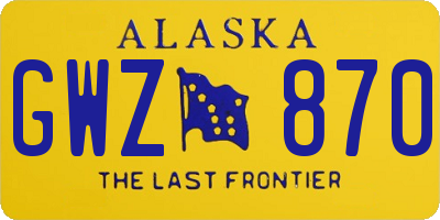 AK license plate GWZ870