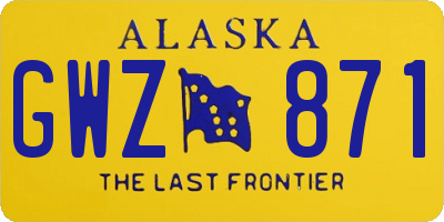 AK license plate GWZ871