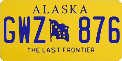 AK license plate GWZ876