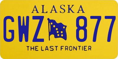 AK license plate GWZ877