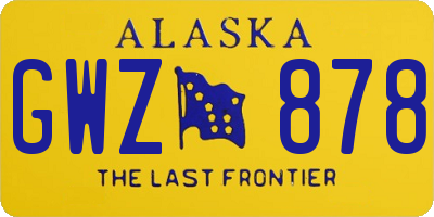 AK license plate GWZ878