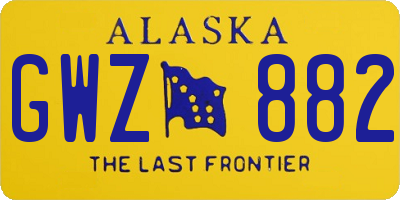 AK license plate GWZ882