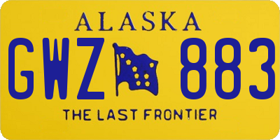 AK license plate GWZ883