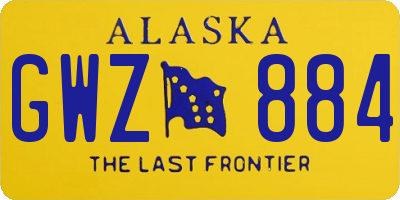 AK license plate GWZ884