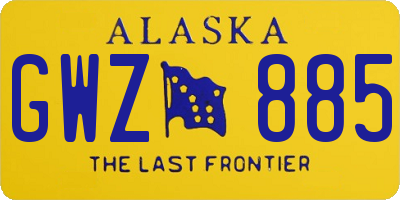 AK license plate GWZ885