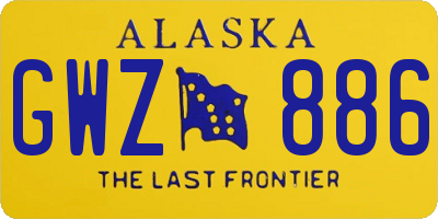 AK license plate GWZ886