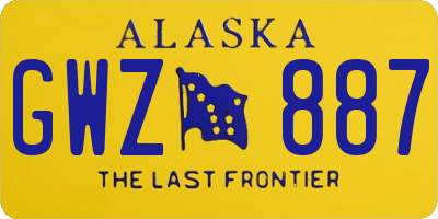 AK license plate GWZ887