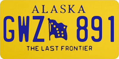 AK license plate GWZ891