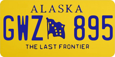 AK license plate GWZ895