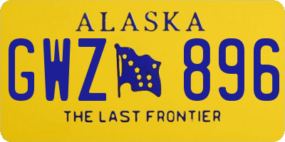 AK license plate GWZ896