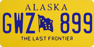 AK license plate GWZ899