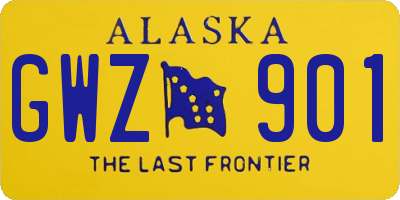 AK license plate GWZ901