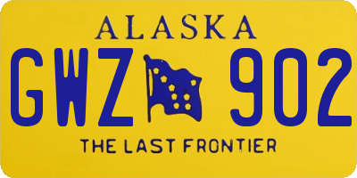 AK license plate GWZ902