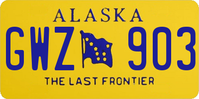 AK license plate GWZ903