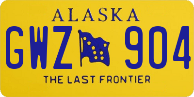 AK license plate GWZ904