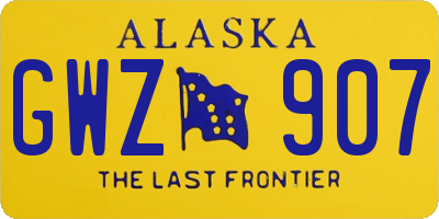 AK license plate GWZ907