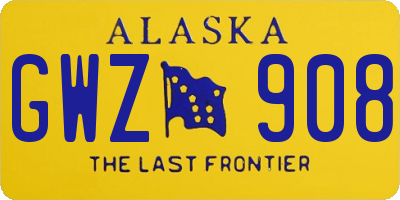 AK license plate GWZ908