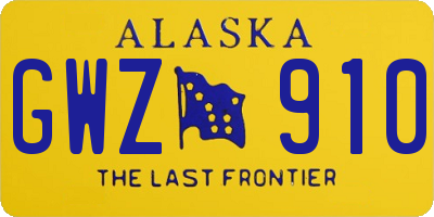 AK license plate GWZ910