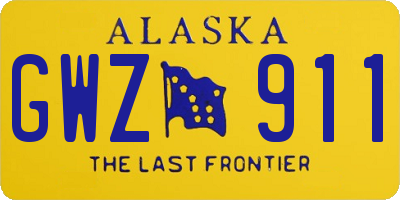 AK license plate GWZ911