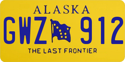 AK license plate GWZ912