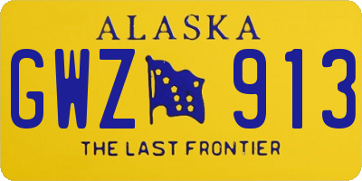 AK license plate GWZ913