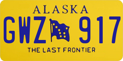 AK license plate GWZ917