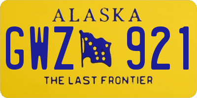 AK license plate GWZ921