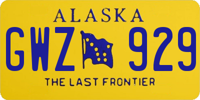 AK license plate GWZ929