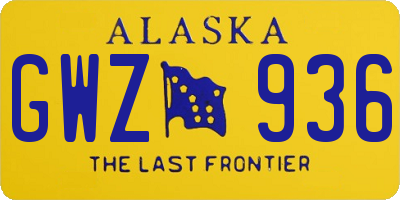 AK license plate GWZ936