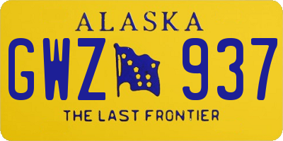 AK license plate GWZ937