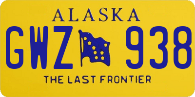 AK license plate GWZ938