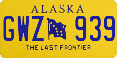 AK license plate GWZ939