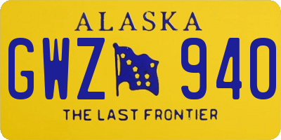 AK license plate GWZ940