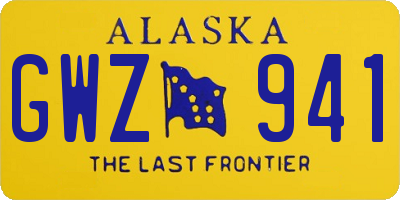 AK license plate GWZ941