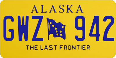 AK license plate GWZ942