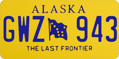 AK license plate GWZ943