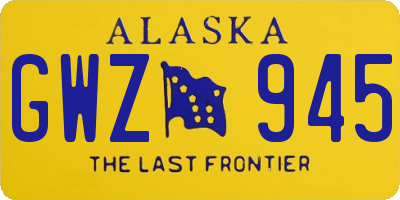 AK license plate GWZ945