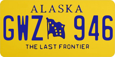 AK license plate GWZ946