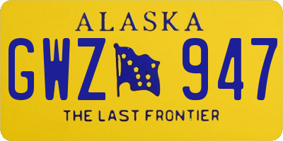 AK license plate GWZ947