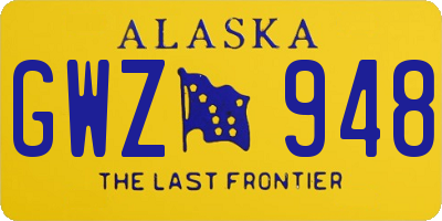 AK license plate GWZ948