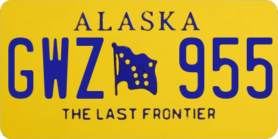 AK license plate GWZ955