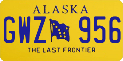 AK license plate GWZ956