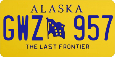 AK license plate GWZ957