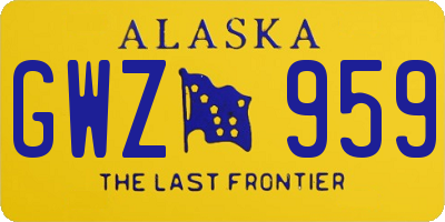 AK license plate GWZ959