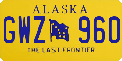 AK license plate GWZ960