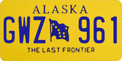 AK license plate GWZ961